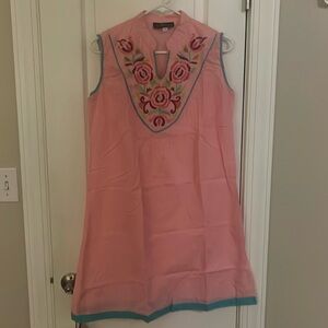 Pink floral lightweight dress